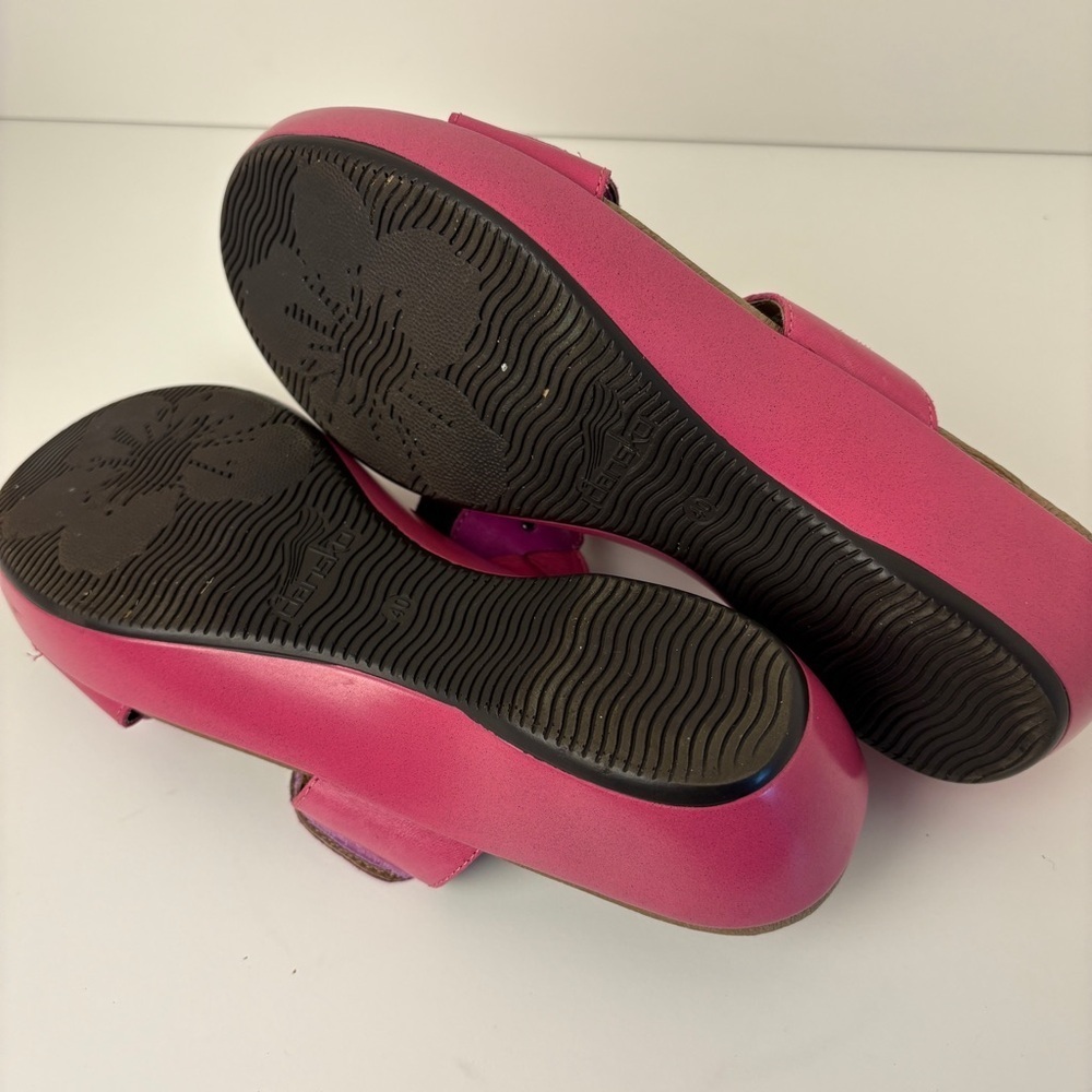 Dansko Pink Purple Braided Slip On Sandals Colorful Elegant - Picture 7 of 9